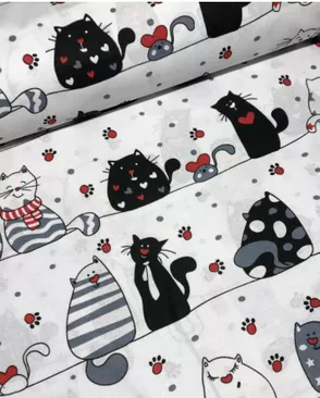 Коты (Бязь 150 см) арт. БД-496-1-1517.084 Коты (Бязь 150 см) арт. БД-496-1-1517.084