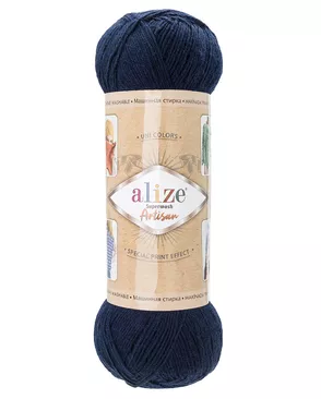 Пряжа Alize Superwash Artisan 100г. 420м. (75% шерсть, 25% полиамид) (958 ночной синий) арт. АРС-66563-1-АРС0001316736 Пряжа Alize Superwash Artisan 100г. 420м. (75% шерсть, 25% полиамид) (958 ночной синий) арт. АРС-66563-1-АРС0001316736