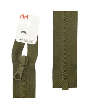 Молния riri тракторная разъёмная 1 замок, 6 мм, 55 cм, цвет 2827, хаки арт. ГЕЛ-26387-1-ГЕЛ0030382