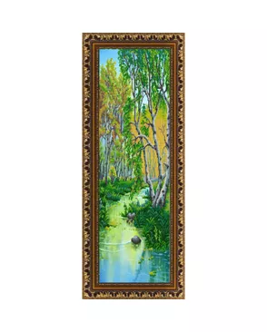 Рисунок на ткани (Бисер) КОНЁК Весна. Полиптих Ч.3 25х65 см арт. МГ-48236-1-МГ0595537